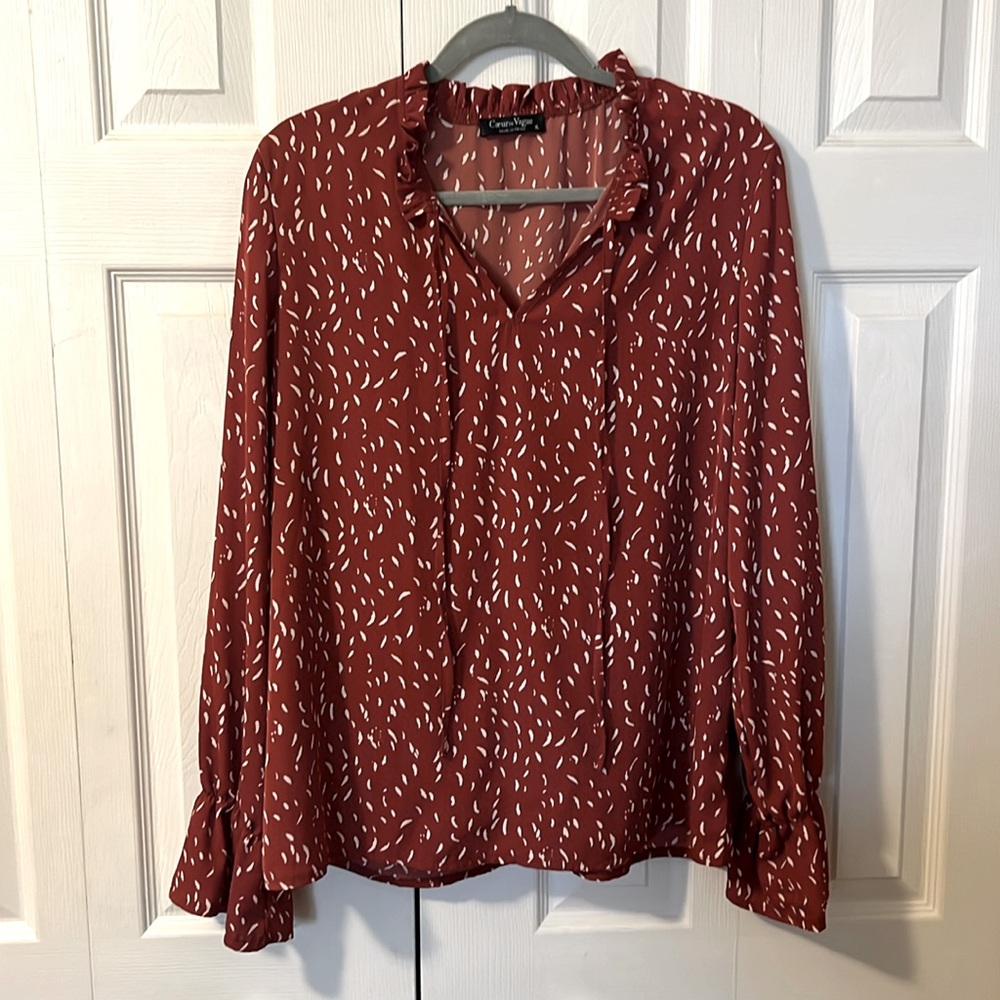 Burgundy blouse